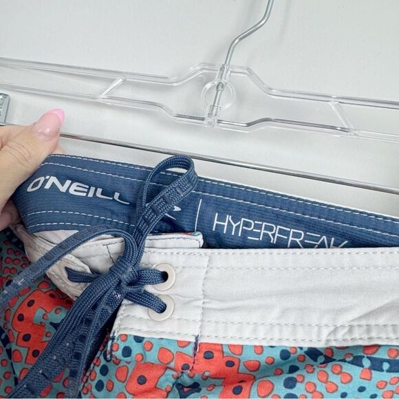 O’NEILL | Hyperfreak Blue Orange Gray Printed Swim Board Shorts Men’s Size 36 - Picture 5 of 7
